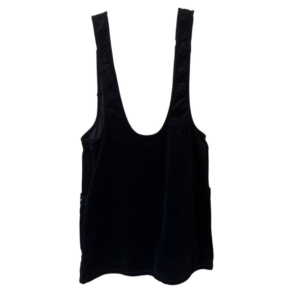 Free People Devoted to You Black Corded Corduroy Mini Dress Women's size 2 - Picture 7 of 8